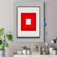 thumbnail image 4 of Abstract Red Square Canvas Wall Art 15.75x11.81 Inches, 4 of 8