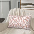 thumbnail image 4 of Plush Throw Pillow Covers, Paisley Pattern No.9095 Pillow Cases with Invisible Zipper, Breathable Microfiber Pillow Cases Standard Size for Sleeping Bedroom Sofa Living Room 20x30, 4 of 5