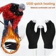 thumbnail image 2 of 2Pairs Electric Usb Heated Gloves Touchscreen Winter Hand Warm Thermal Gloves, 2 of 6