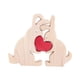 thumbnail image 4 of Rompecabezas de arte de madera de conejo, escultura de madera, decoración de mesa educativa, rompecabezas de corazón de madera familiar para año, 4 of 9
