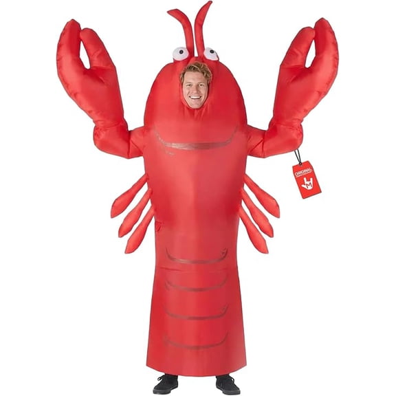 Morph Giant Lobster Inflatable Halloween Costume for Unisex Red One Size