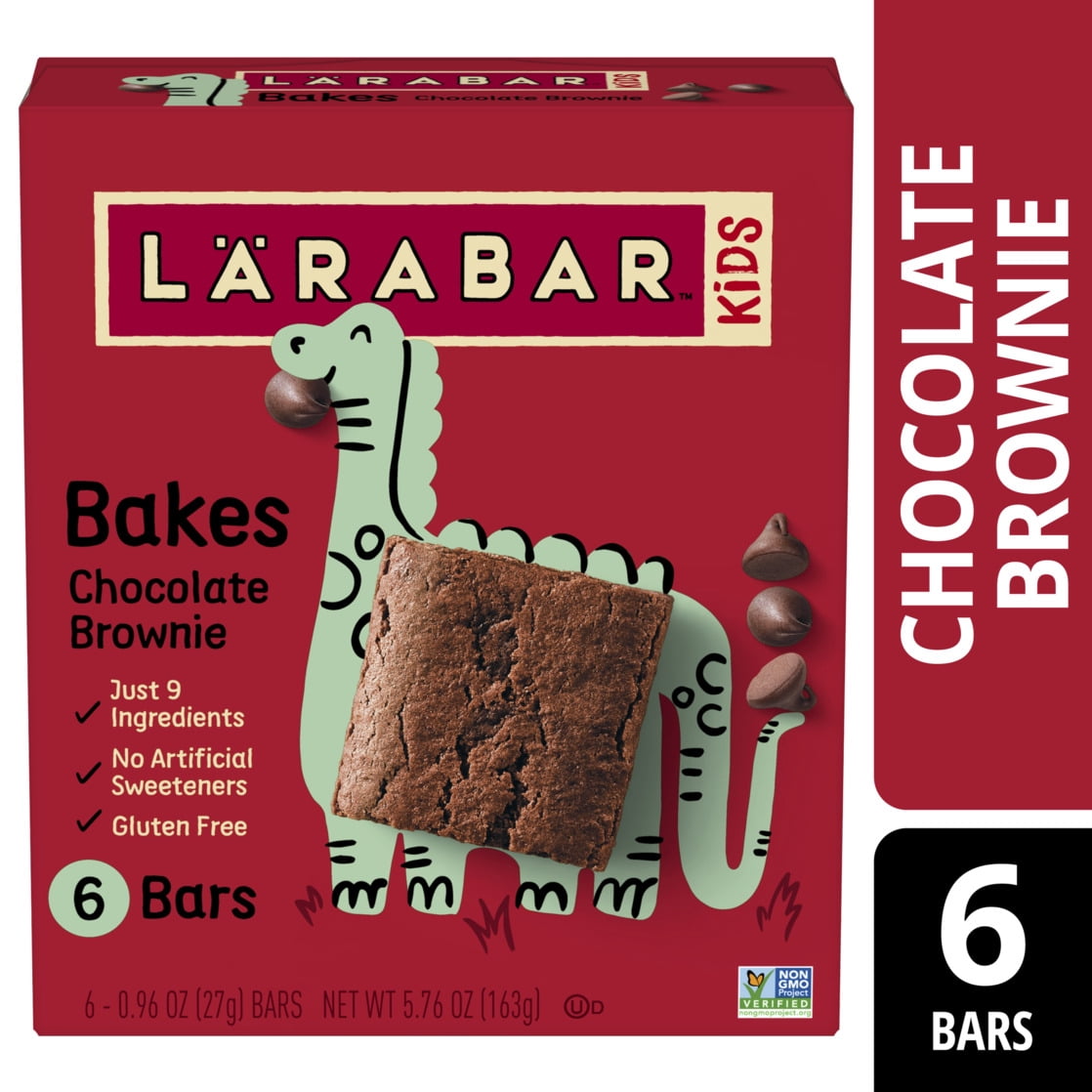 (8 pack) Larabar Kids Bakes Chocolate Brownie Gluten Free Bars, 5.76 oz, 6 Count