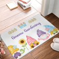 thumbnail image 5 of Haiem Watercolor Gnome Garden Front Door Mat Indoor Outdoor Entrance, Waterproof All-Season, All-Weather Doormat, Durable Flannel Fabric, Fade Resistant, Low Profile, 16x24in, 5 of 9