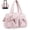Pink, variant on Travel Duffel Bag for Women, Lightweight Fashion Tote Handbag With Bowtie, Water-Resistant Weekender Overnight Sport Gym Bag, Black