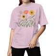 thumbnail image 2 of Aesthetic Floral Graphic Women's T-shirt, 2 of 3