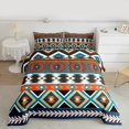 thumbnail image 2 of Homewish Teens Hippie Aztec 3 Pieces Queen Comforter Set,Exotic Style Ultra Soft Bedding Sets,Bohemian Tribal Theme Bedding Comforter Set Breathable,Breathable Home Decor,Reversible, 2 of 8