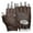 3709-Half-Finger-Brown-Button, variant on MRX Mens Driving Gloves Basic Soft Outdoor Glove Goat Leather Workout Full Finger, Black (Small)