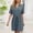 #7Blue, variant on MYAOYI Housecoat for Women Short Sleeve Turndown Collar Solid Color Home Short Sleepshirts