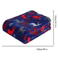 thumbnail image 3 of Christmas Blanket, Holiday Blanket, Double Sided Velvet Christmas Throw, Flannel Printed Polyester Blanket in Dark Blue for Sofa Bedding Decor, 3 of 6