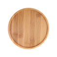 thumbnail image 1 of AMERTEER Flower Container Plant Pot Saucer Bamboo Tray Grooved Base Coasters Creative Original Wood Color Round Tabletop Tea Set, 1 of 17