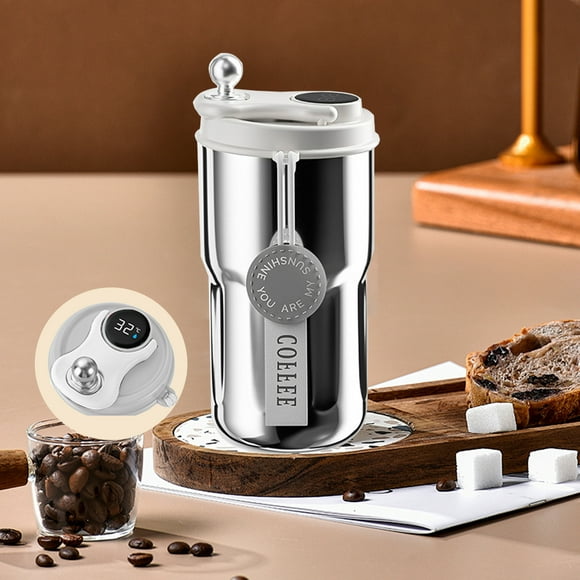 Meitianfacai Coffee Tumbler Coffee Mug, Smart Office 316 Stainless Steel Coffee Insulated Mug Multi-color Available Fashionable And Versatile Must-have,White