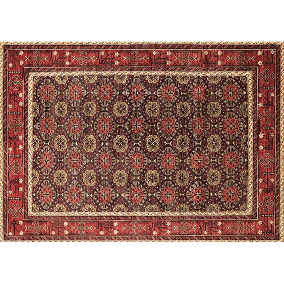 Ahgly Company Indoor Rectangle Oriental Brown Industrial Area Rugs, 2' x 5'