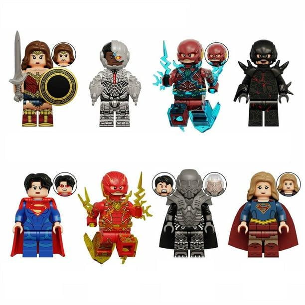Super Heroes The Flash, Supergirl, Drax, Mantis, Gamora Figures Toy Building Kit Compatible with Lego for Boys Girls Gifts, Age 6+