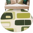 thumbnail image 2 of Sage Green Boho Large Round Rug 8 FT, Non Slip Living Room Area Carpet, Modern Abstract Geometric Middle Century Washable Soft Circle Rug Non-Shedding Floor Carpet for Bedroom Office Dining Room, 2 of 9