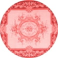 thumbnail image 1 of Ahgly Company Indoor Round Medallion Red French Area Rugs, 8' Round, 1 of 4
