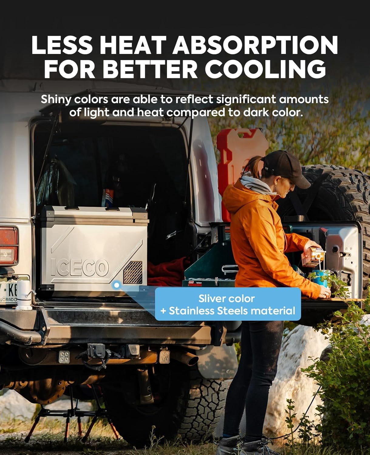 ICECO APL55 Dual Zone Portable Refrigerator Bluetooth Controlled, 55 Liter 12v cooler with SECOP Compressor