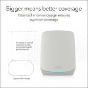 NETGEAR Orbi Whole Home Tri-band WiFi 6 Mesh Network System (RBK663) – Router with 2 Satellite Extenders, Security Features, Coverage up to 6,600 sq. ft., 75 Devices - AX3800 (Up to 3.8Gbps)