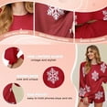 thumbnail image 3 of Avidlove Women Knit Pajamas Set Log Sleeve Floral Tops with Shorts 2 Piece Matching Sweater Sleepwear, 3 of 6