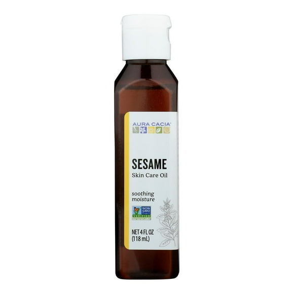 Aura Cacia Aceite para el cuidado de la piel de sésamo, 4 fl. onz.