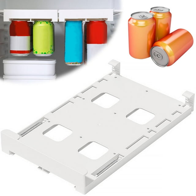 Hanging Stacking Can Dispenser Lightweight Soda Can Organizer Rack Durable Pull-Out Fridge Drink Can Holder for Fridge Pantry