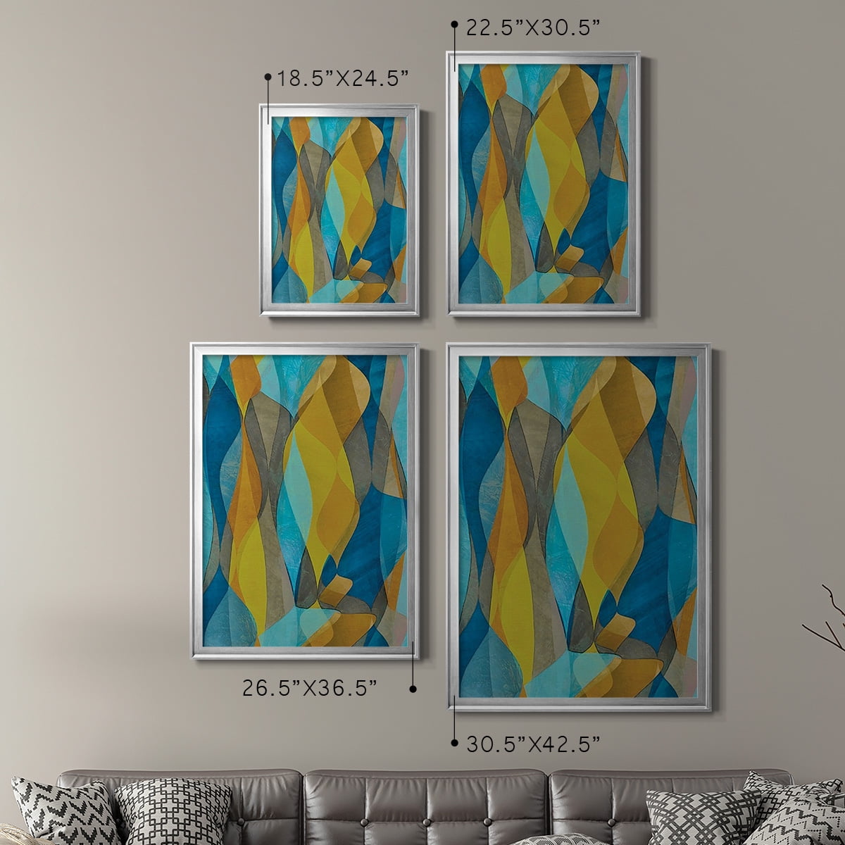 Colorful Cascade II Premium Framed Print, in Gold, Black, or Silver - Ready to Hang