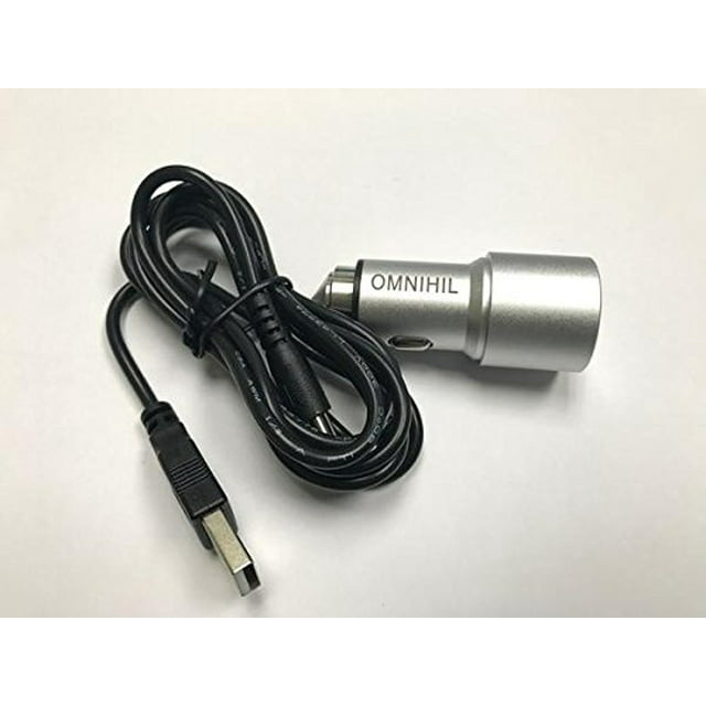 OMNIHIL 2-Port USB Car Charger w/ USB Cable for Plantronics Explorer 100 Series Bluetooth headset
