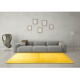 thumbnail image 3 of Ahgly Company Machine Washable Indoor Square Oriental Yellow Traditional Area Rugs, 4' Square, 3 of 4