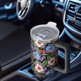 thumbnail image 6 of 40oz Pioneer Flower Floral Print Pattern Insulated Tumbler with Handle, BPA-Free Leak Proof Lid and Straws, Double Wall Vacuum, Hot 12h/Cold 34h, 6 of 6