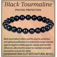thumbnail image 3 of { Energy and Protect} Tourmaline Bracele Handmade Natural Gemstone Elastic Bracelet Crystal Stone Beads Jewelry Gifts for Women, 3 of 5