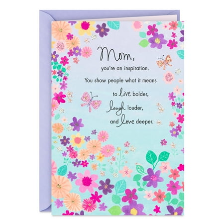 Hallmark Birthday Card for Mom (You Inspire Me), 1 count