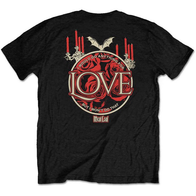 Meat Loaf - Camiseta Roses de Algodón para Adultos Unisex (Negro)