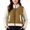 Brown, variant on Jackets for Women Patchwork Knit Long Sleeve Quilted Fashion Zipper Cropped Puffer With Pocket Outerwear Trendy Clothes