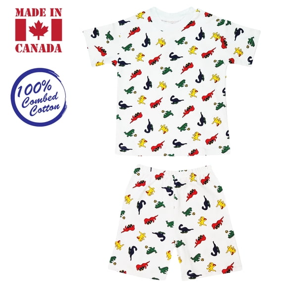 Exian Vals Kids 2-Pieces T-Shirt &Elastic Shorts, 3 Years, Baby Dinosaurs