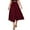 Red, variant on RUTAYY High Waist A-Line Skirt Bow Linen Flared Beach Long Skirts For Women With Pockets Solid Color Casual Travel Skirts