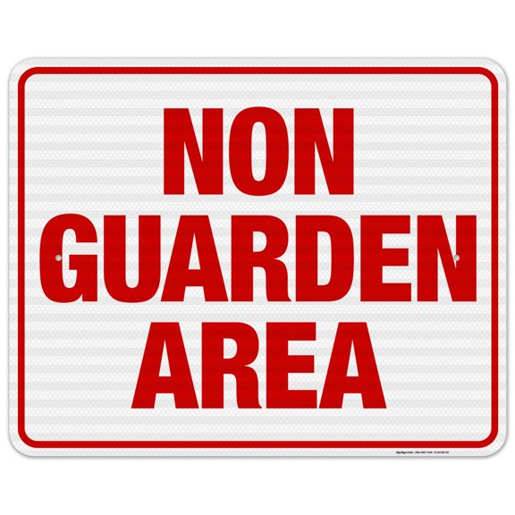 Wisconsin Non Guarden Area Sign, Complies With State Of Wisconsin Pool Safety Code, 24x30 Reflective Aluminum EGP