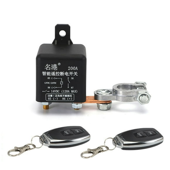 Interrupteur de Batterie Sans Fil Universel pour Voiture Télécommande Intelligente Relais Déconnexion de Batterie Isolateur Interrupteur