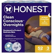 The Honest Company Clean Conscious Disposable Overnight Diapers Cozy Cloud + Star Signs - (Select Size and Pattern)