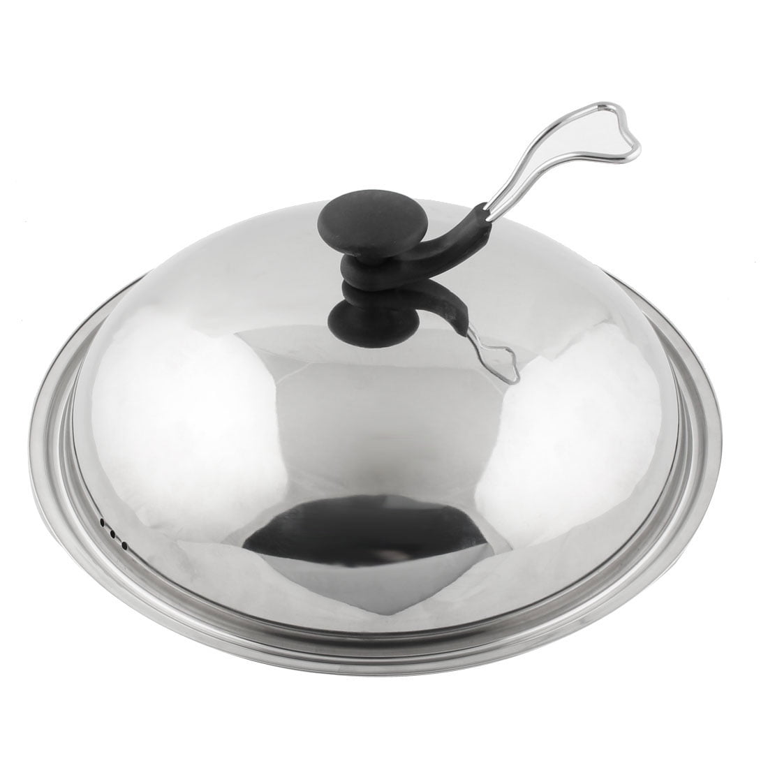 Unique Bargains Home Kitchen Stainless Steel Cooker Pot Skillet Frying Pan Cover Lid 33.5cm Dia