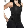 thumbnail image 4 of Luxtrada Womens Sauna Suit Neoprene Waist Trainer Zipper Vest with Adjustable Waist Trimmer Belt Body Shaper Corset for Weight Loss (Size, 6XL), 4 of 10