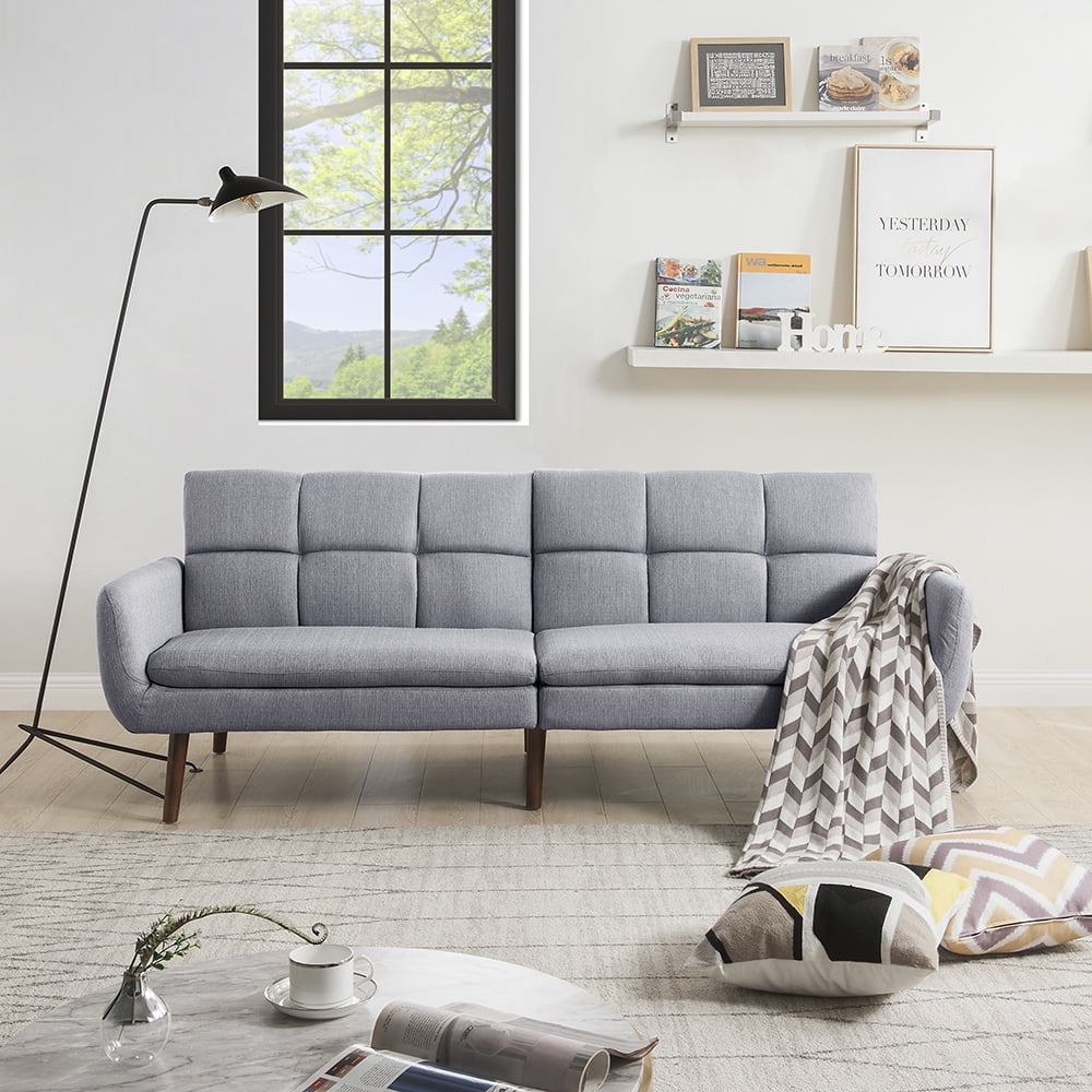 Kepooman Reversible Sectional Sofa, Modern PU Leather Sleeper Sofa With Metal Legs, Sofa Bed for Living Room and Office, #2PU Black Kepooman Reversible Sectional Sofa, Modern PU Leather Sleeper Sofa With Metal Legs, Sofa Bed for Living Room and Office, #2PU Black