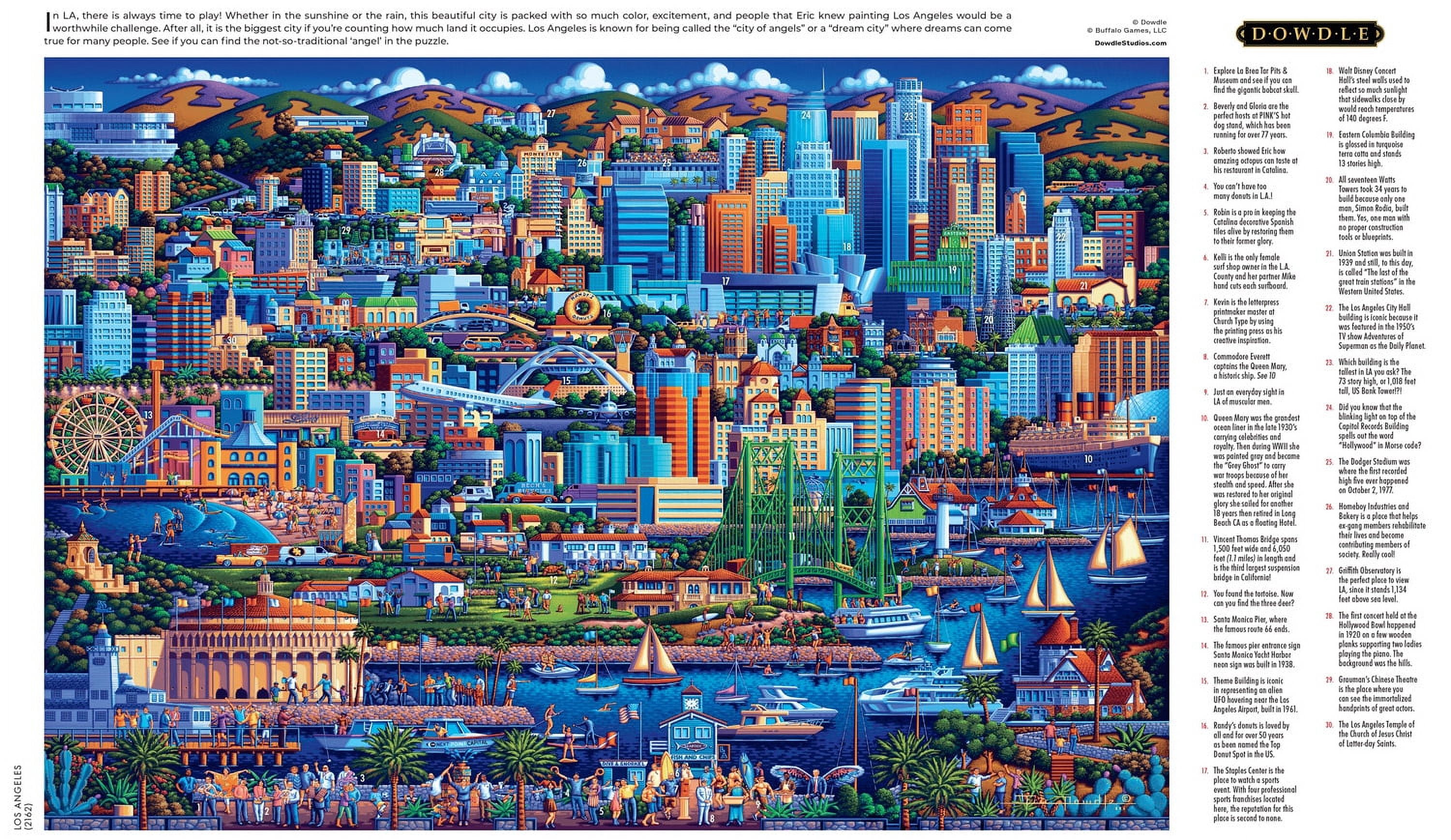 Buffalo Games 2000-Piece Eric Dowdle Los Angeles Adult Interlocking Jigsaw Puzzle