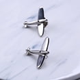 thumbnail image 4 of Broche de accesorios para traje de hombre Broche de mariposa Broche de esquina para cuello de camisa Broche de avión con cara sonriente y hoja de arce, 4 of 4