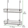 thumbnail image 6 of mDesign Wide Metal Over Door Hanging Shower Caddy, 2 Hooks and Baskets - Bronze, 6 of 7