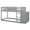 thumbnail image 4 of Harper & Bright Designs Twin over Twin Bunk Bed with 4 Drawers and 3 Storage Shelves, Wooden Bunk Bed Frame with Ladder for Bedroom, Gray, 4 of 15