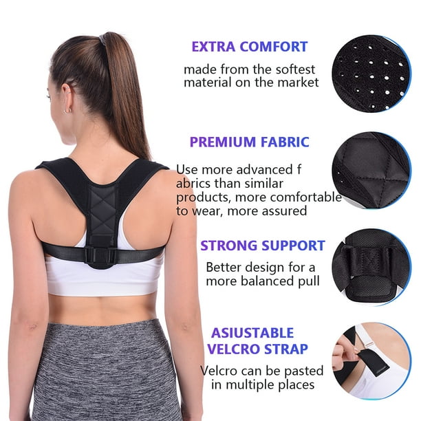 Women Back Braces Posture Corrector, Adjustable Upper Back Brace