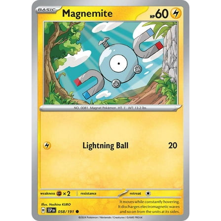 Pokemon Surging Sparks Common Magnemite #58