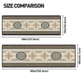 thumbnail image 6 of Blue Brown Medallion Greek Key Hallway Runner Rug, Traditional Oriental Long Floor Mat, Non-Slip Washable Vintage Ornate Rug for Entryway Kitchen, 6 of 9