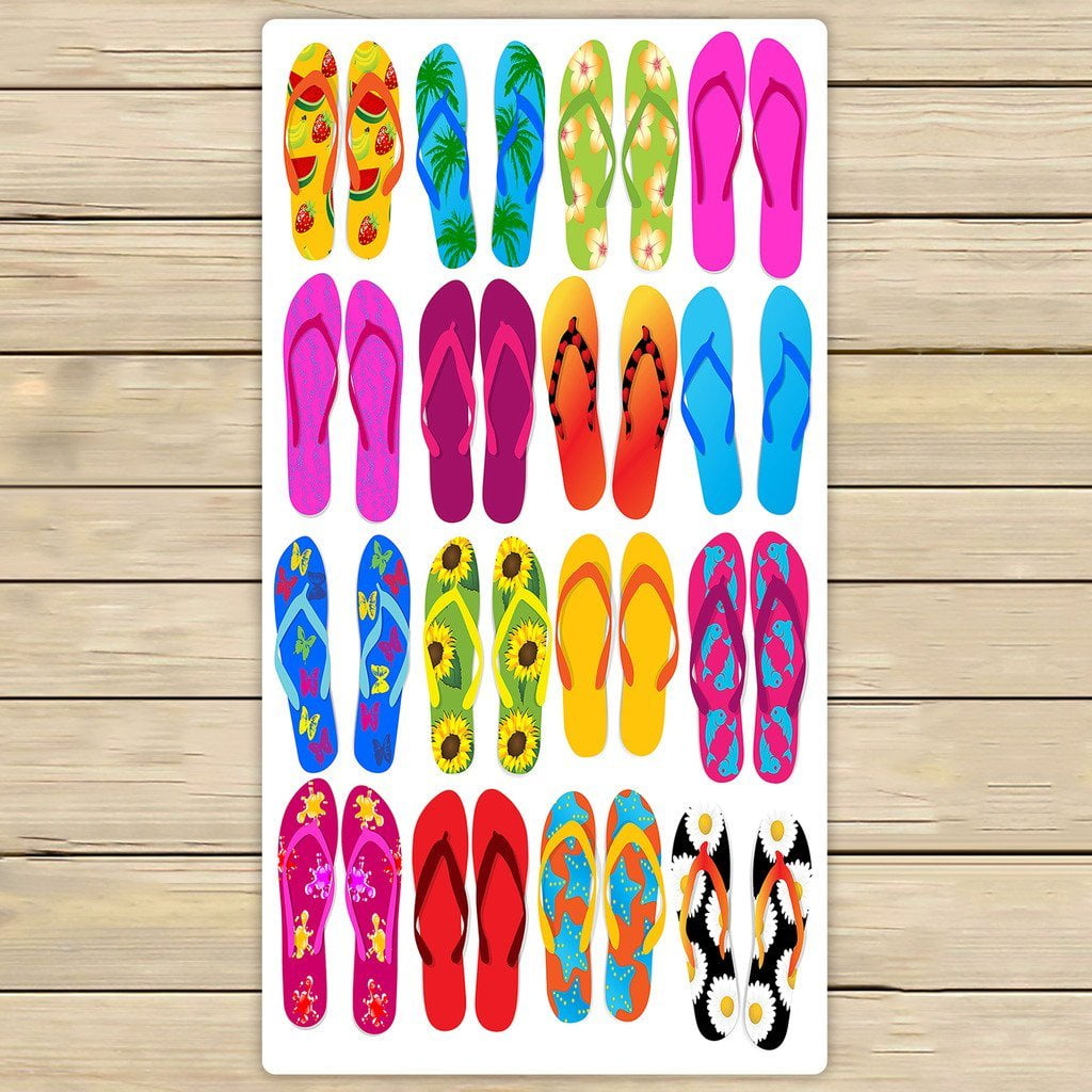 GCKG Colorful Beach Flip Flops Print Towels,Beach Bath Pool Sprot