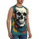 thumbnail image 2 of Fotbe Modern Hip-Hop Skull Men's Camiseta sin Mangas Estampada para Hombres, Playera Casual para Gimnasio, Entrenamiento, Playa-Large, 2 of 7