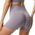 thumbnail image 2 of Yoga Shorts Women's High Waisted Fitness Workout Running Yoga Gym Short Pants Gym Shorts Women Grey S, 2 of 4